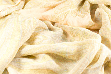 silk shawls peach color