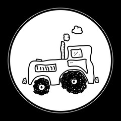 Simple doodle of a tractor