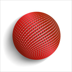 3D illustration bright colored sphere with Halftone-Effect. Isolated object for design on a white background with soft shadow
