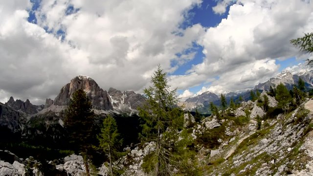 Dolomites, Italy. Panoramic view of Mountains