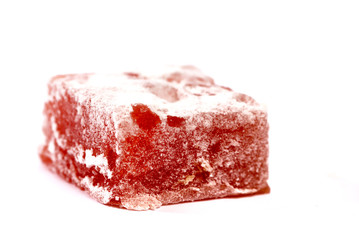 turkish delight on white background