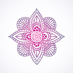 Vector mandala pattern. Indian ornamental illustration