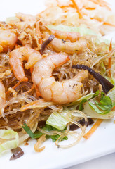 Shrimp with noodles