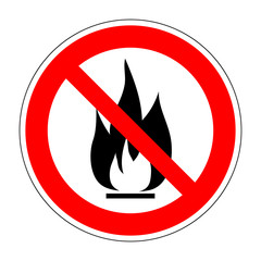 No fire vector sign 11.03