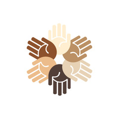 Vector hands unity logo
