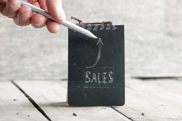 SALES word and arrow