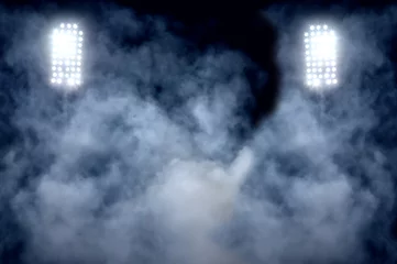 Printed roller blinds stadium lights and smoke
