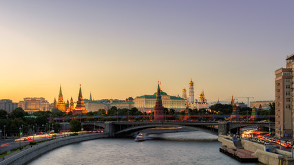 Fototapeta na wymiar Sunset at Moscow Kremlin, Russia