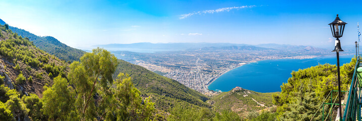 Panoramic view of Loutraki, Greece