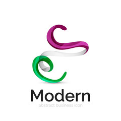 Ribbon swirl business logo