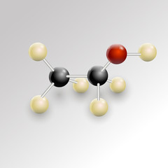 Flat web internet icon. Molecule, chemical atomic model.