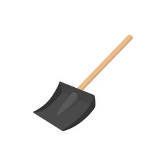 Snow shovel icon, cartoon style © juliars