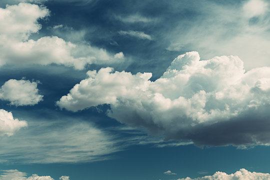Fototapeta View of the cloudy sky