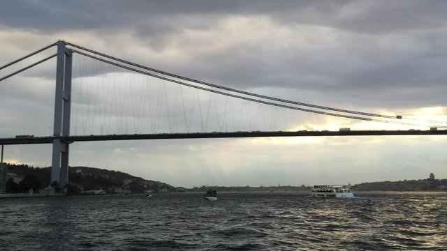 Istanbul Bosphorus Bridge from the river