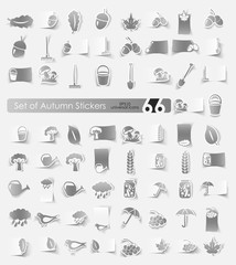 Set of autumn stickers