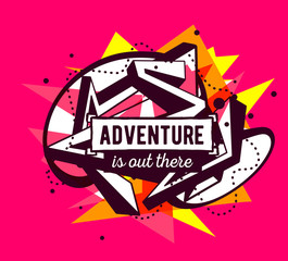 Vector illustration of colorful yellow and white abstract compos