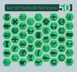 Set of football icons