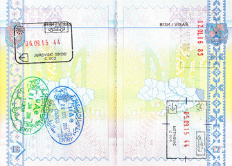 Stamps of Croatia, Emirates and Hungary