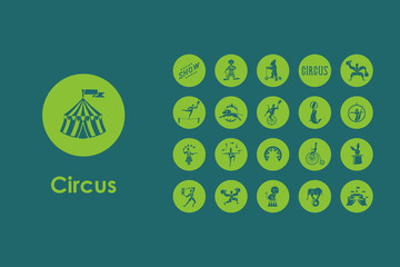Set of circus simple icons © palau83