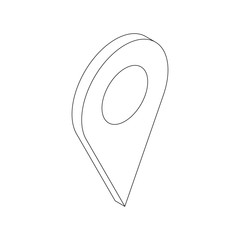 Mark icon, isometric 3d style