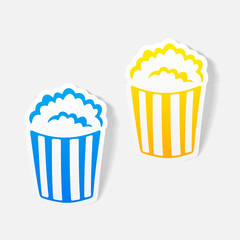 realistic design element: popcorn