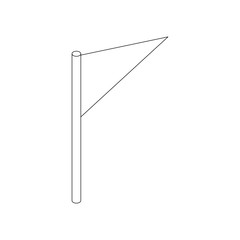Flag icon, isometric 3d style