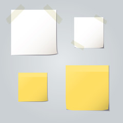 White and yellow folded paper set collections