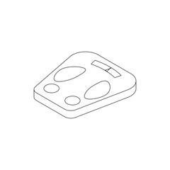 Weight scale icon, isometric 3d style