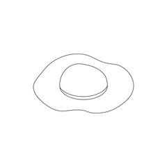 Summer hat icon, isometric 3d style