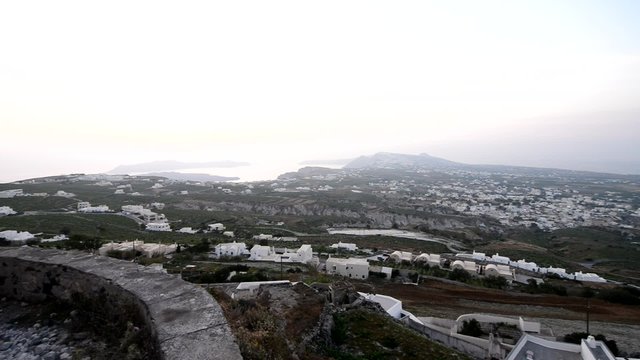Kos skyline at sunset with sea and landscape