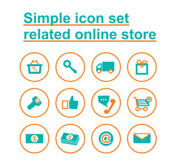 Simple icon set related online store