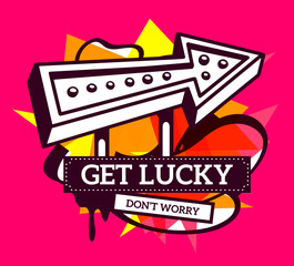 Vector illustration of colorful red and yellow abstract composit