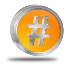 Obraz premium Hashtag Button