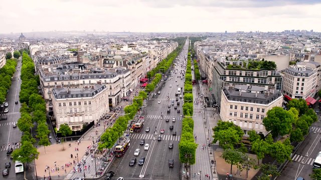 Paris streets from Arc de Triomphe