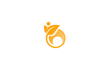 human fruit orange logo