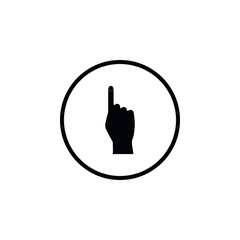 Icon hand with index finger extended.