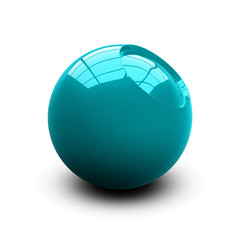 Shape with cap paint on white background