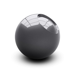 Shape with cap paint on white background