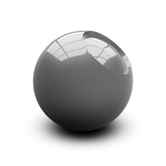 Shape with cap paint on white background