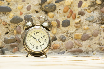 Clock on the stone background