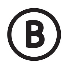 Basic font for letter B icon Illustration design