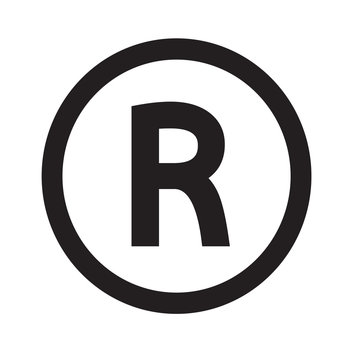 Basic font letter R icon Illustration design