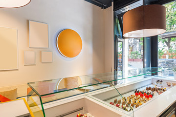 Interior of a cake shop