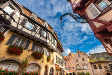 Alsace style house in summer at Colmar,France