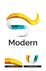Ribbon swirl business logo