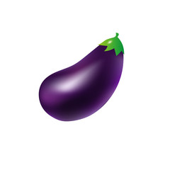 A purple eggplant isolated on a white background