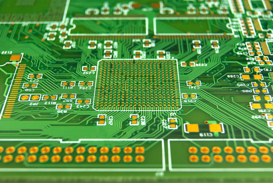 Printed circuit board green electronic background