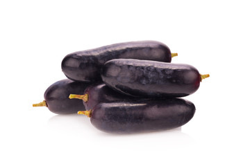 sweet black sapphire grapes on white background