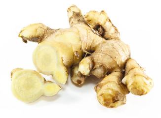 ginger on white background.