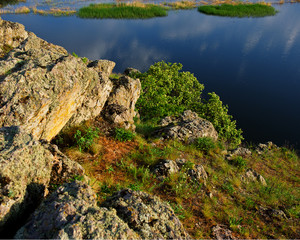 rocks and river